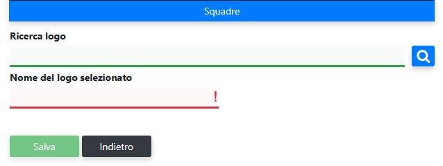 Cercare nei loghi delle squadre condivisi