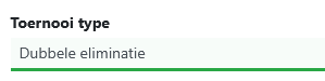 Kies ‘Dubbele eliminatie’