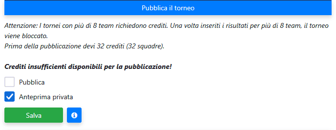 Pubblicare il torneo in Mijntoernooi.info