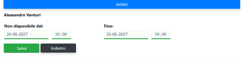 Impostare le restrizioni per arbitro in Mijntoernooi.info